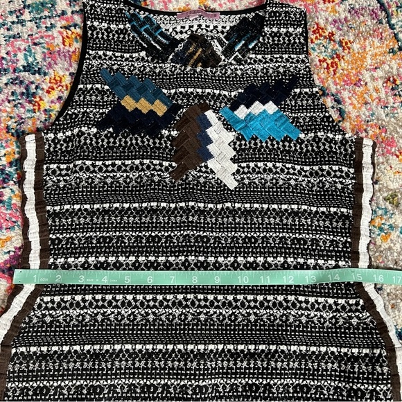 CALYPSO ST. BARTH - Tweed Embroidered Boho Tunic Size Small - Picture 14 of 15